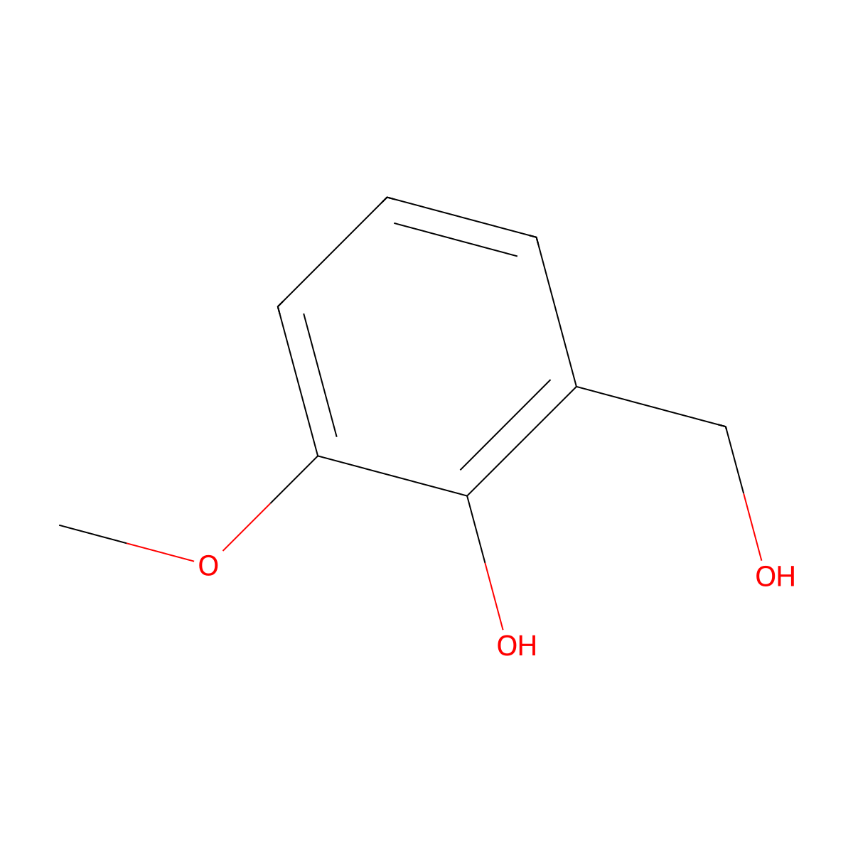 3-Methoxysalicyl alcohol molecular structure, CAS 4383-05-5