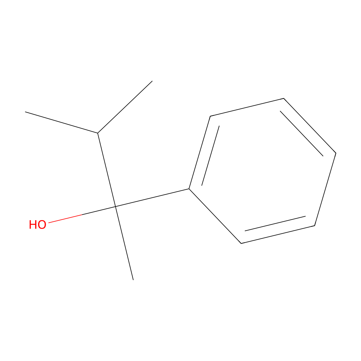 3-Methyl-2-phenylbutan-2-ol molecular structure, CAS 4383-11-3