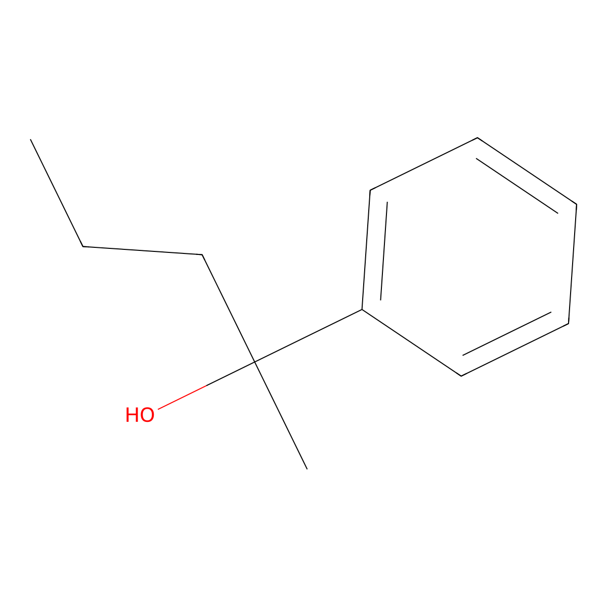 2-Phenyl-pentan-2-ol molecular structure, CAS 4383-18-0