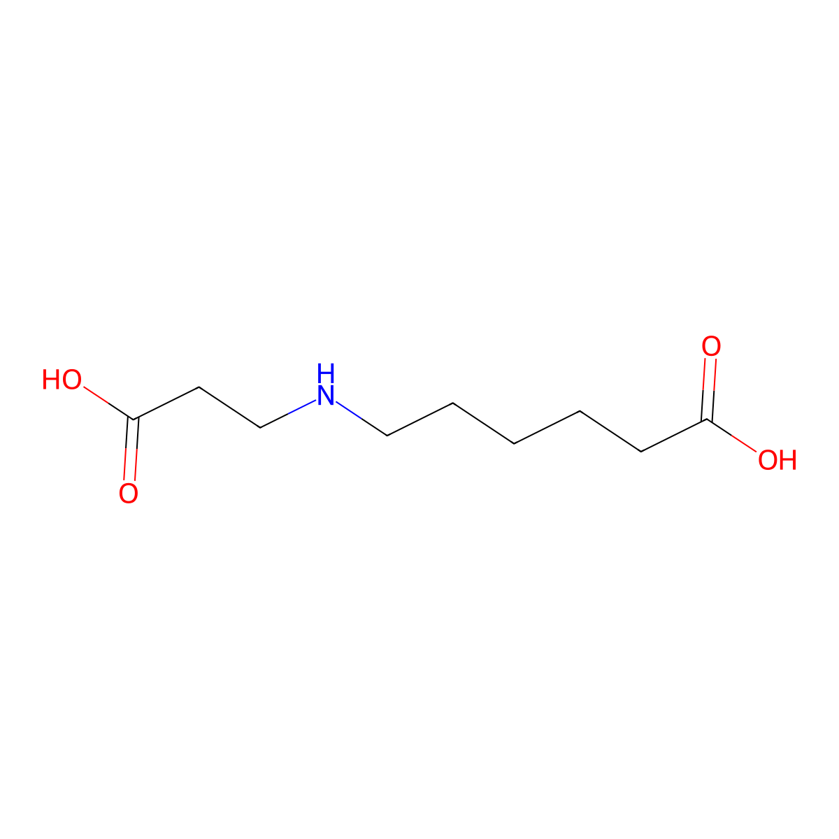 6-[(2-Carboxyethyl)amino]hexanoic acid molecular structure, CAS 4383-91-9