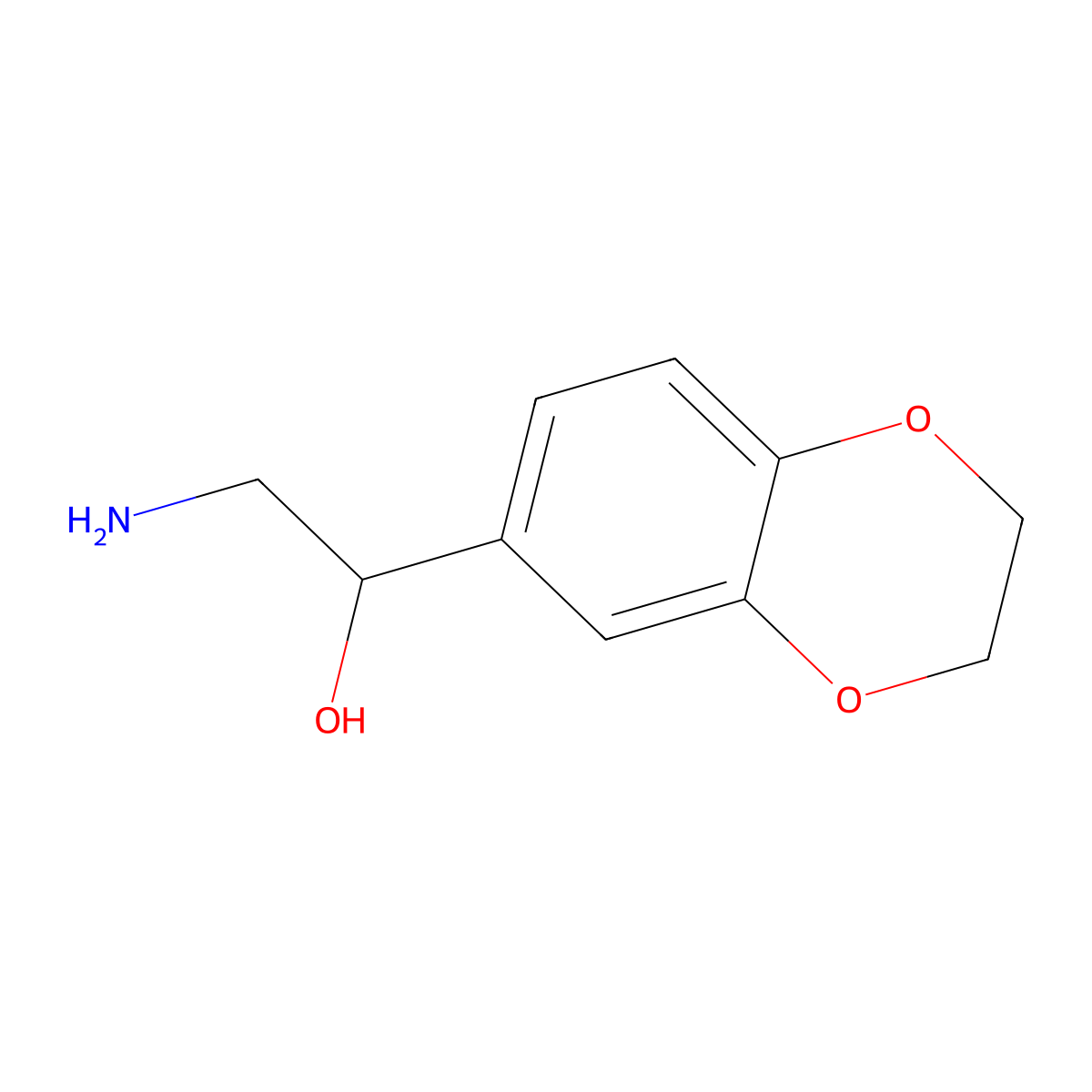 2-Amino-1-(2,3-dihydro-1,4-benzodioxin-6-yl)ethan-1-ol molecular structure, CAS 4384-99-0