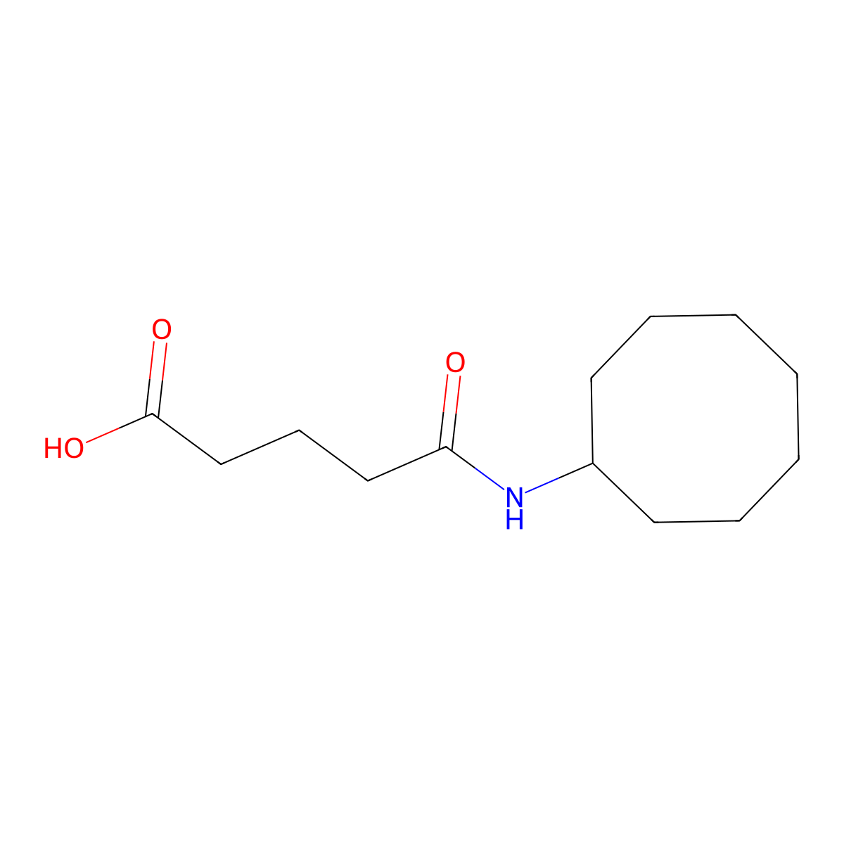 5-(Cyclooctylamino)-5-oxopentanoic acid molecular structure, CAS 438453-23-7