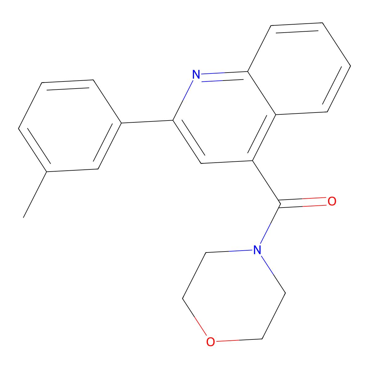 [2-(3-Methylphenyl)quinolin-4-yl]-morpholin-4-ylmethanone molecular structure, CAS 438453-43-1