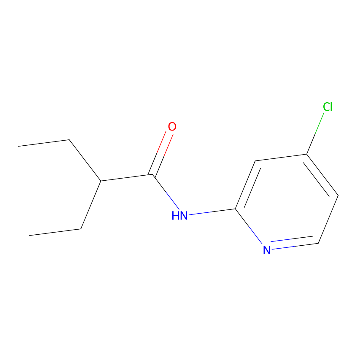 N-(4-chloropyridin-2-yl)-2-ethylbutanamide molecular structure, CAS 438454-22-9