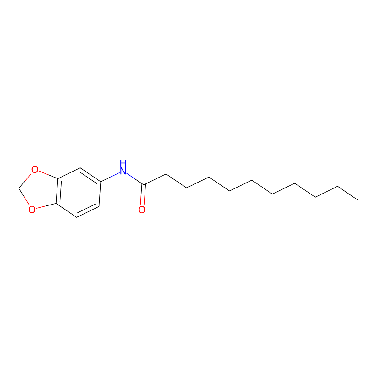 N-(1,3-benzodioxol-5-yl)undecanamide molecular structure, CAS 438454-42-3