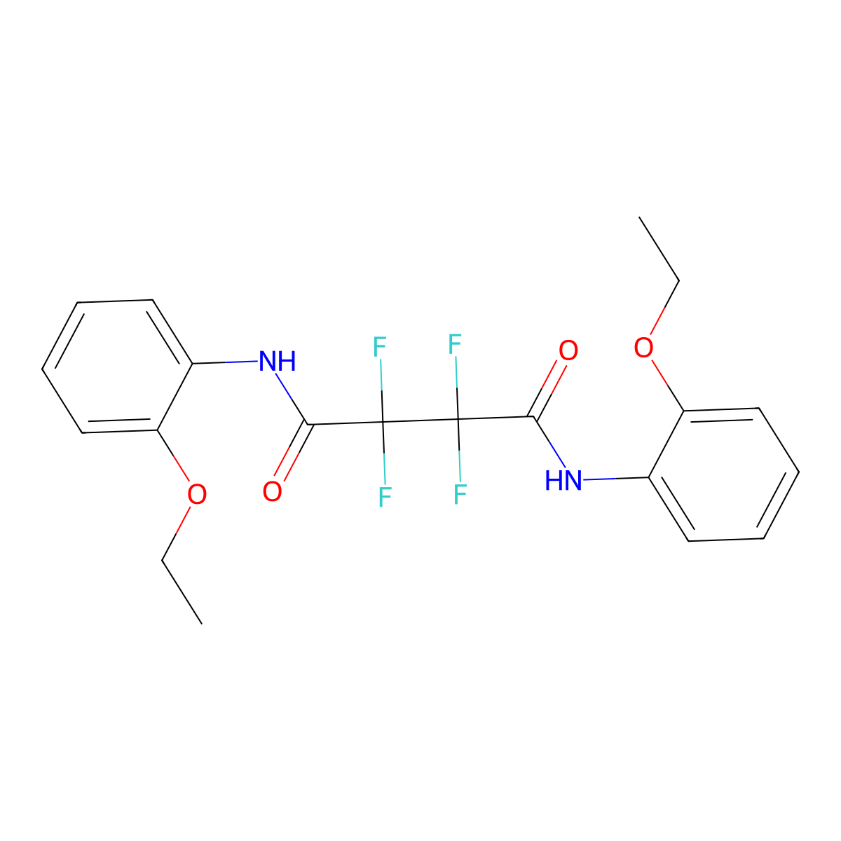 N,N'-bis(2-ethoxyphenyl)-2,2,3,3-tetrafluorobutanediamide molecular structure, CAS 438454-44-5