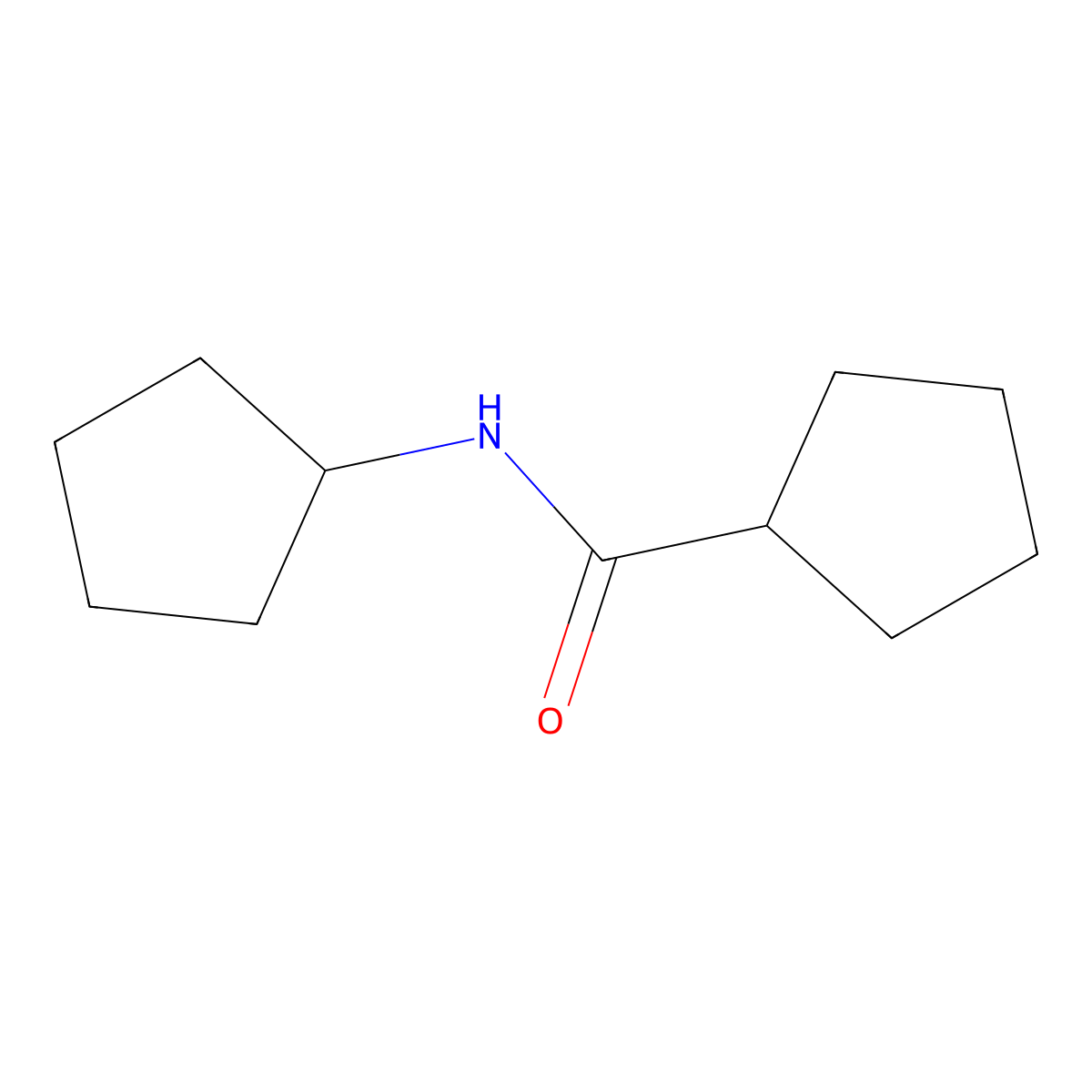 N-cyclopentylcyclopentanecarboxamide molecular structure, CAS 438455-07-3