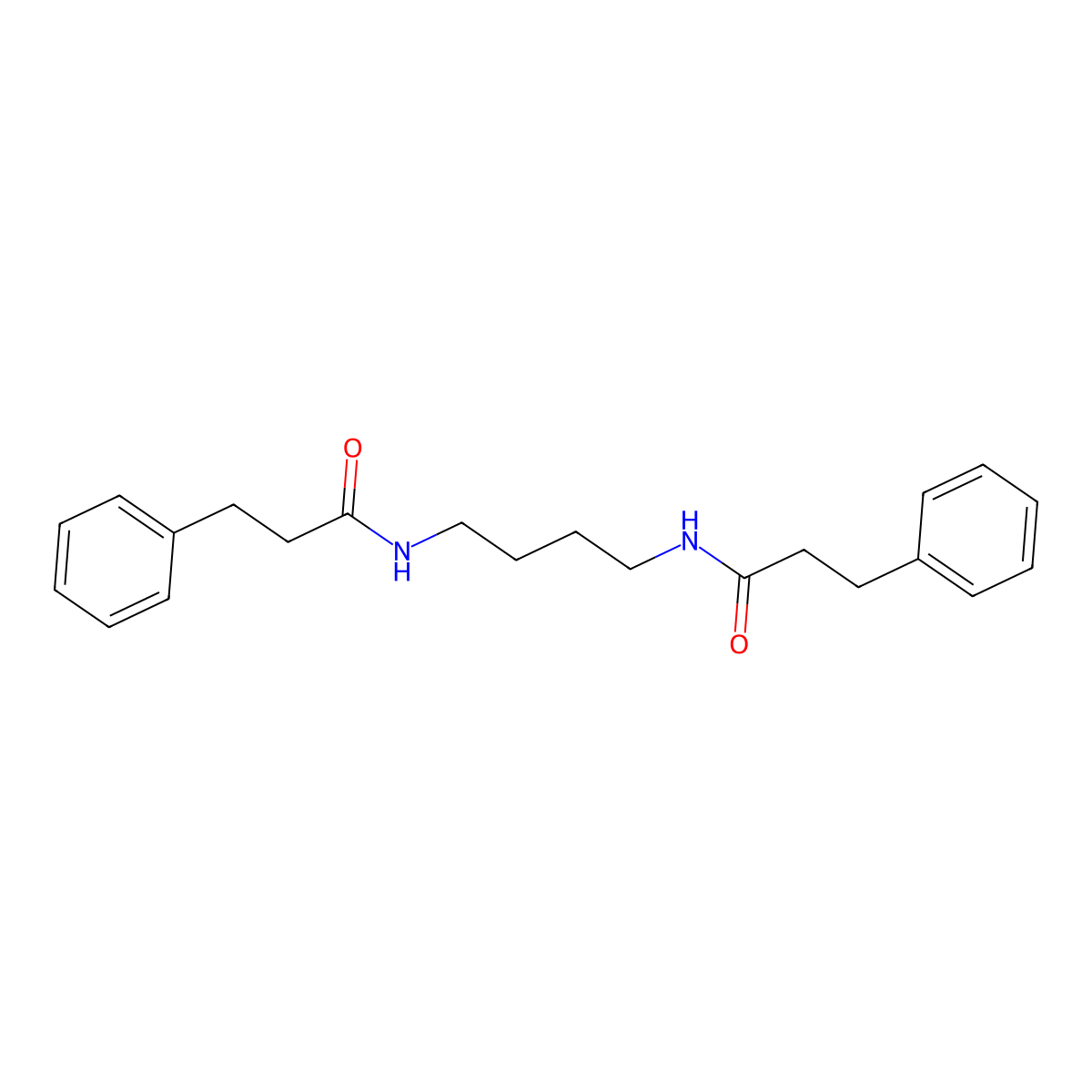3-phenyl-N-[4-(3-phenylpropanoylamino)butyl]propanamide molecular structure, CAS 438455-12-0