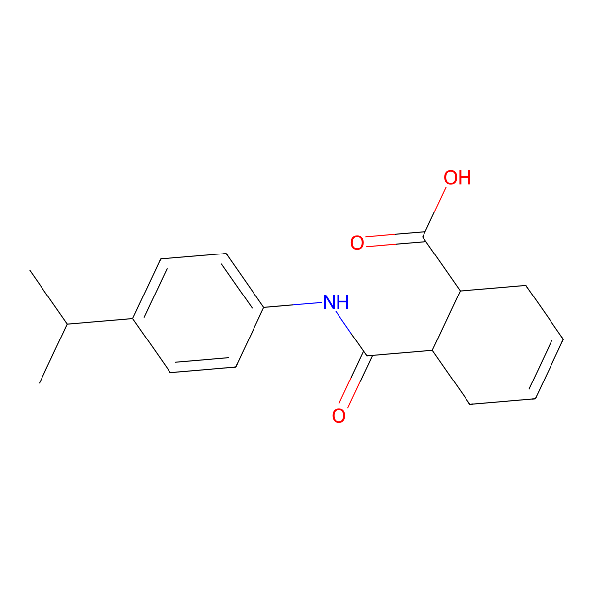 3-Cyclohexene-1-carboxylic acid, 6-[[[4-(1-methylethyl)phenyl]amino]carbonyl]- molecular structure, CAS 438455-18-6