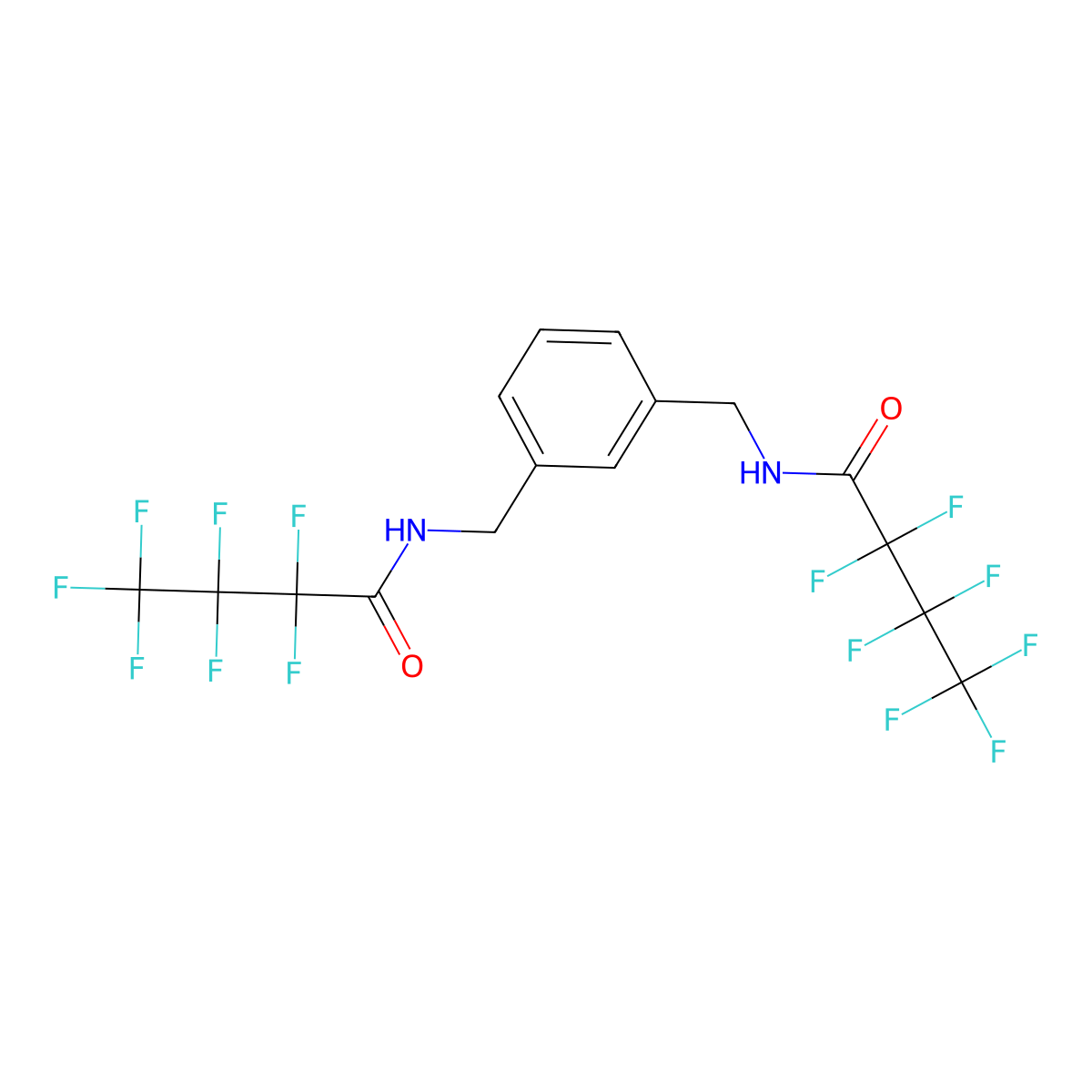 Butanamide, N,N'-[1,3-phenylenebis(methylene)]bis[2,2,3,3,4,4,4-heptafluoro- molecular structure, CAS 438455-75-5