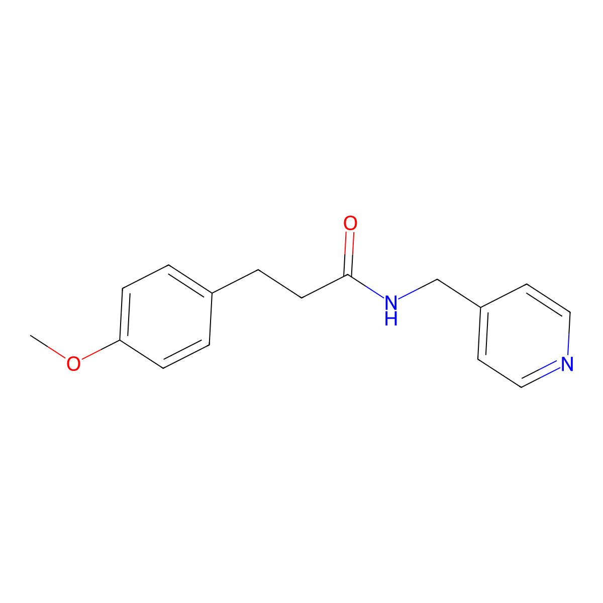3-(4-methoxyphenyl)-N-(pyridin-4-ylmethyl)propanamide molecular structure, CAS 438456-01-0