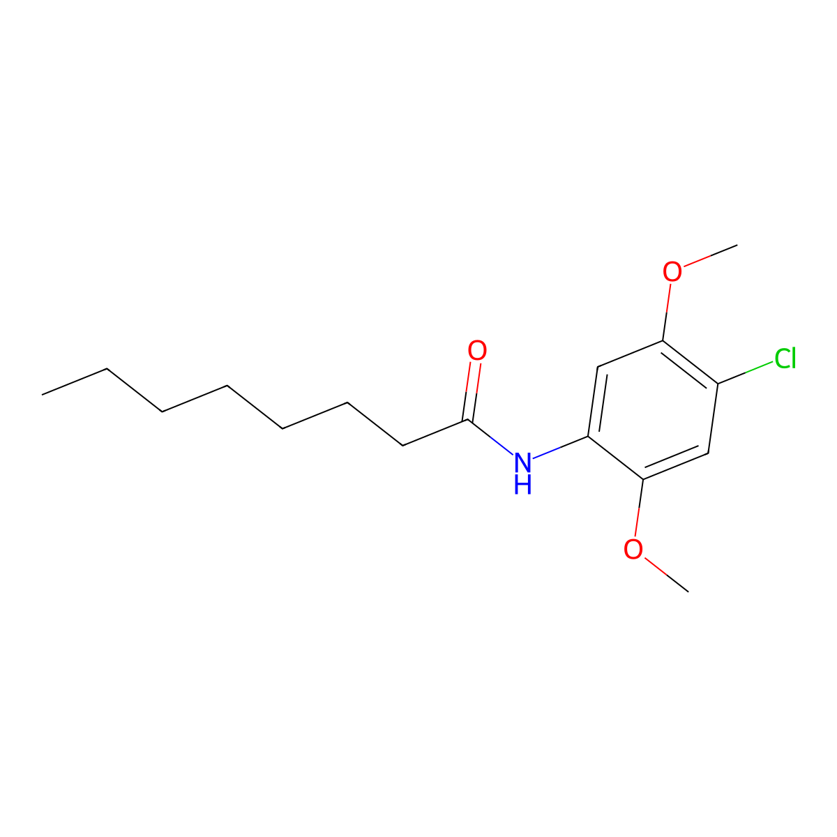 N-(4-chloro-2,5-dimethoxyphenyl)octanamide molecular structure, CAS 438456-45-2