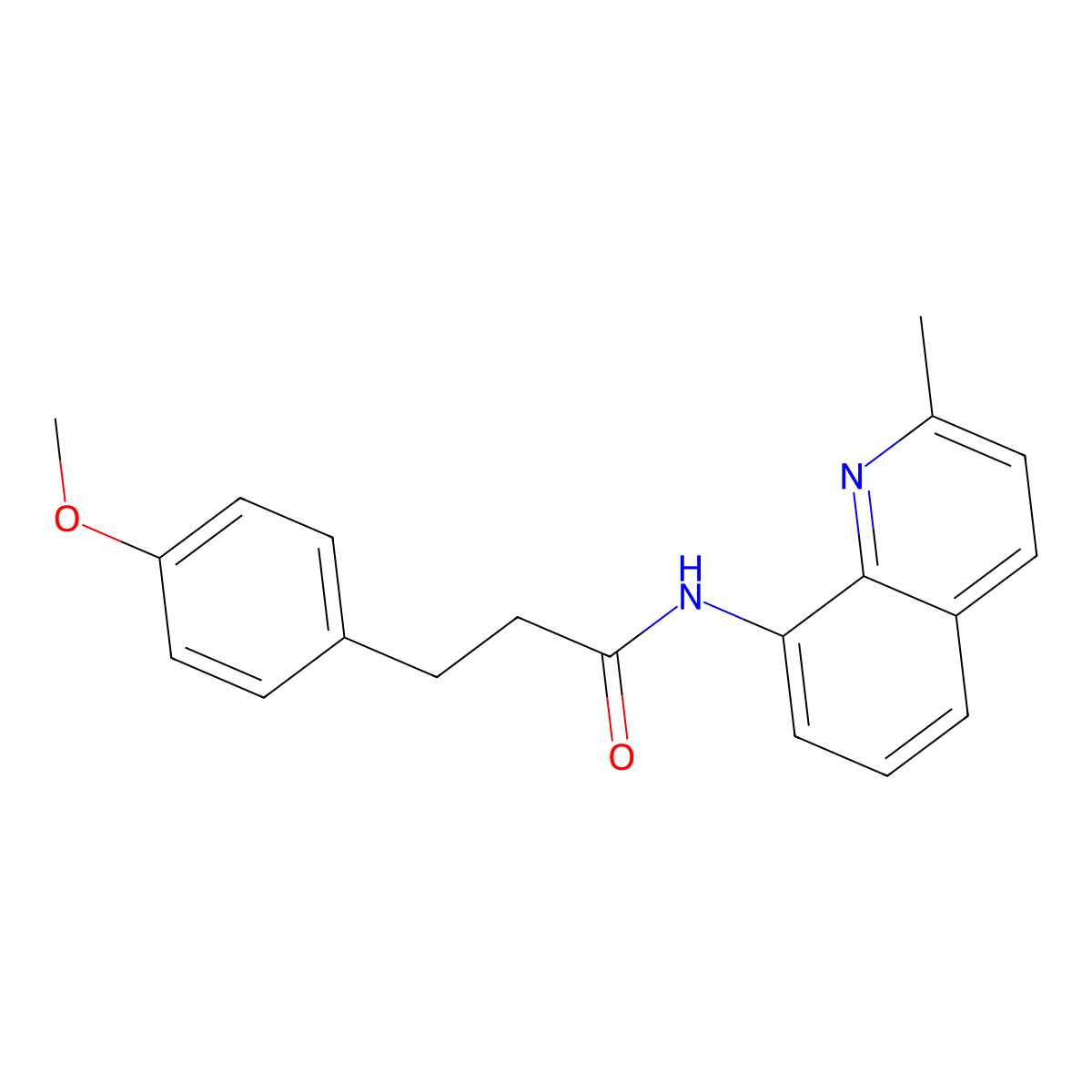 4-Methoxy-N-(2-methyl-8-quinolinyl)benzenepropanamide molecular structure, CAS 438457-02-4