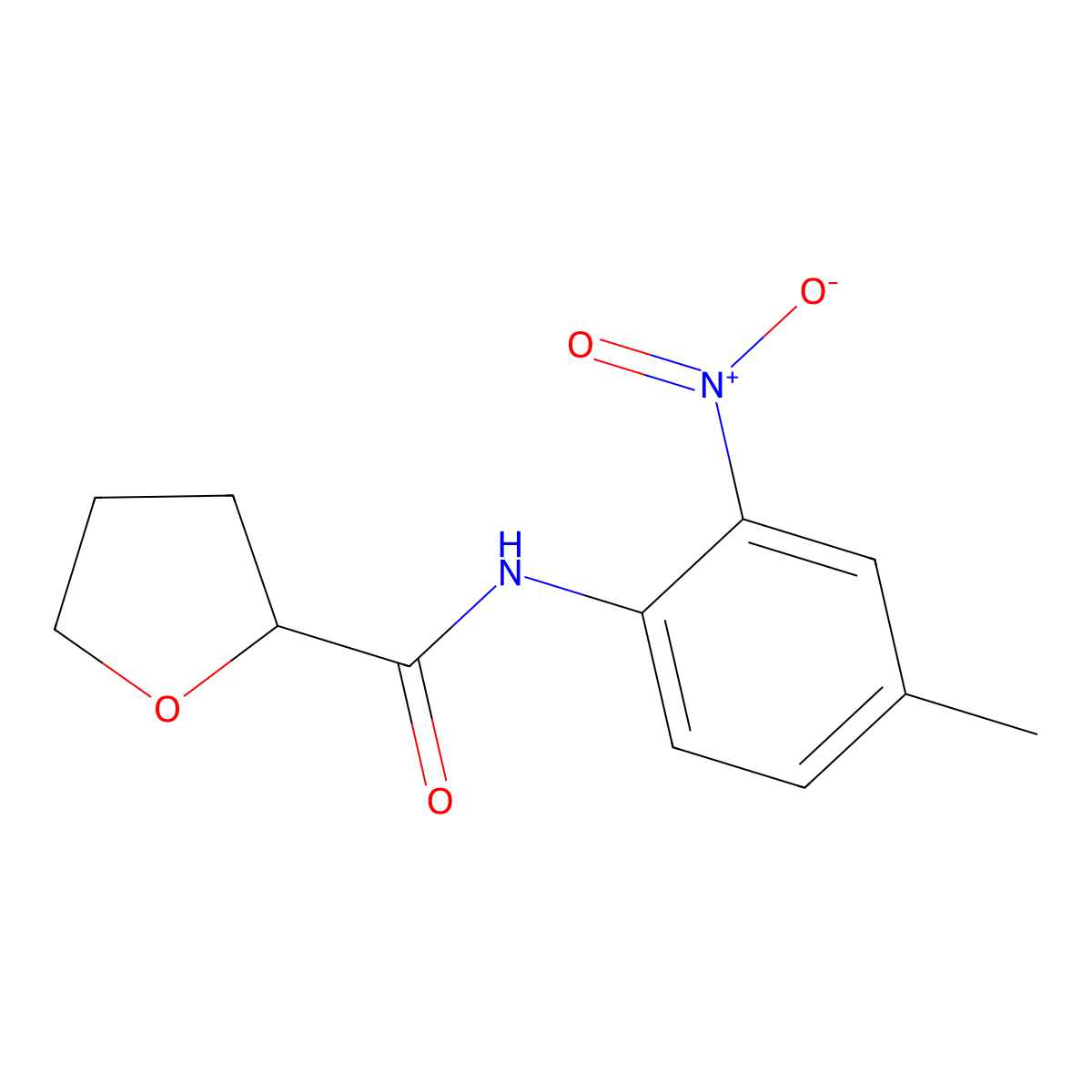 N-(4-methyl-2-nitrophenyl)oxolane-2-carboxamide molecular structure, CAS 438463-16-2