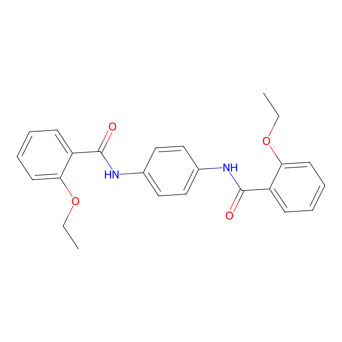 2-ethoxy-N-[4-[(2-ethoxybenzoyl)amino]phenyl]benzamide molecular structure, CAS 438463-32-2