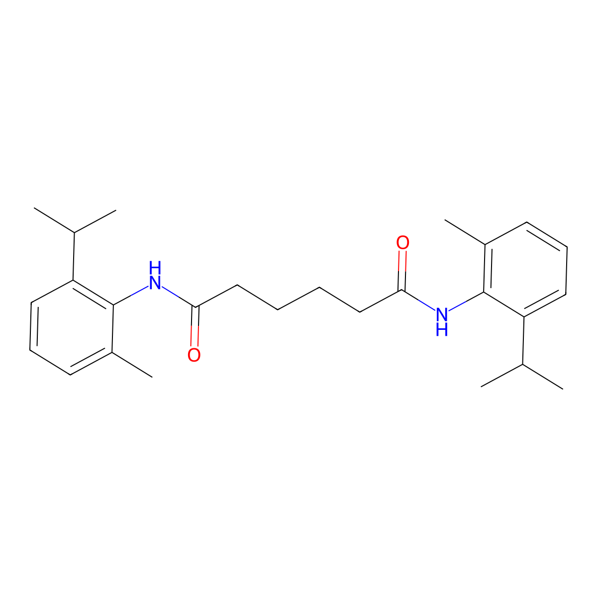 N~1~,N~6~-bis(2-isopropyl-6-methylphenyl)hexanediamide molecular structure, CAS 438463-39-9