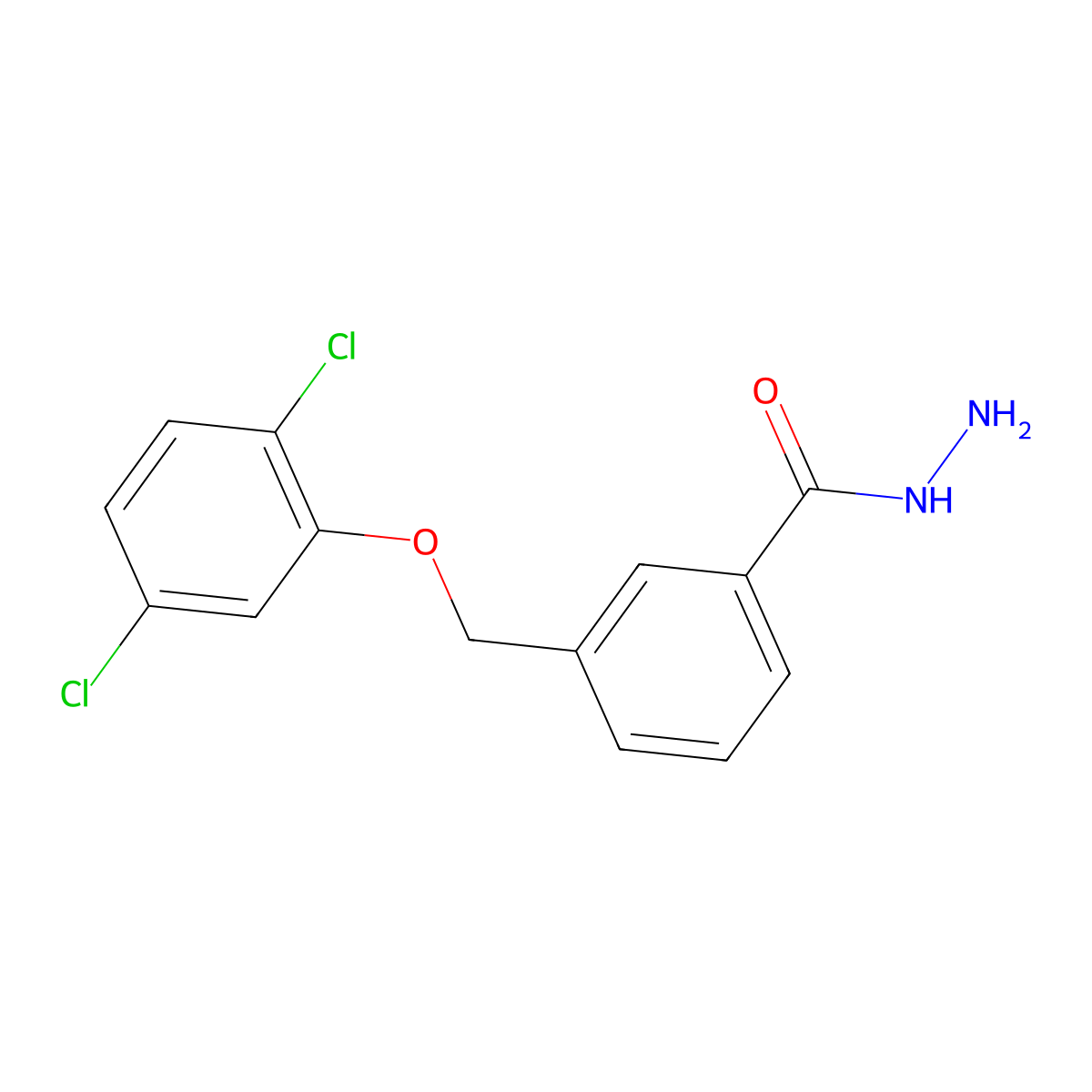 3-[(2,5-Dichlorophenoxy)methyl]benzoic acid hydrazide molecular structure, CAS 438464-02-9