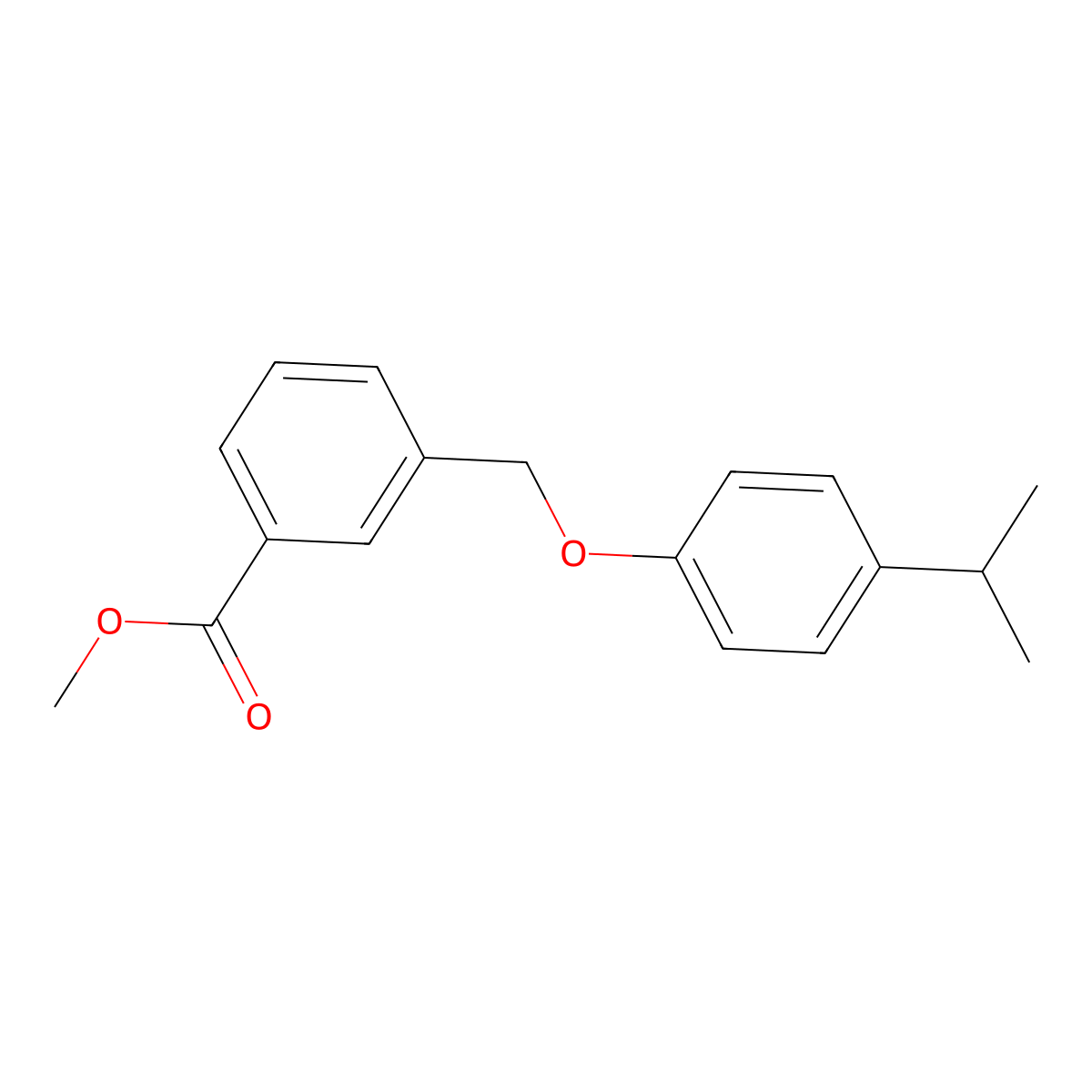 Methyl 3-[(4-isopropylphenoxy)methyl]benzoate molecular structure, CAS 438464-21-2