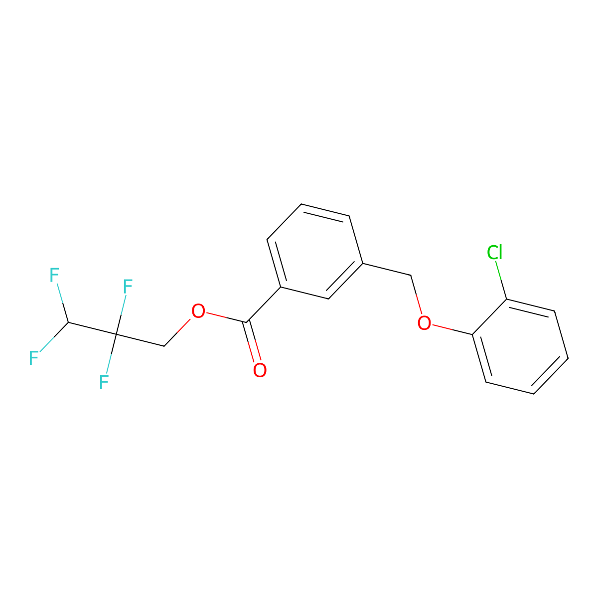 2,2,3,3-Tetrafluoropropyl 3-[(2-chlorophenoxy)methyl]benzoate molecular structure, CAS 438464-52-9