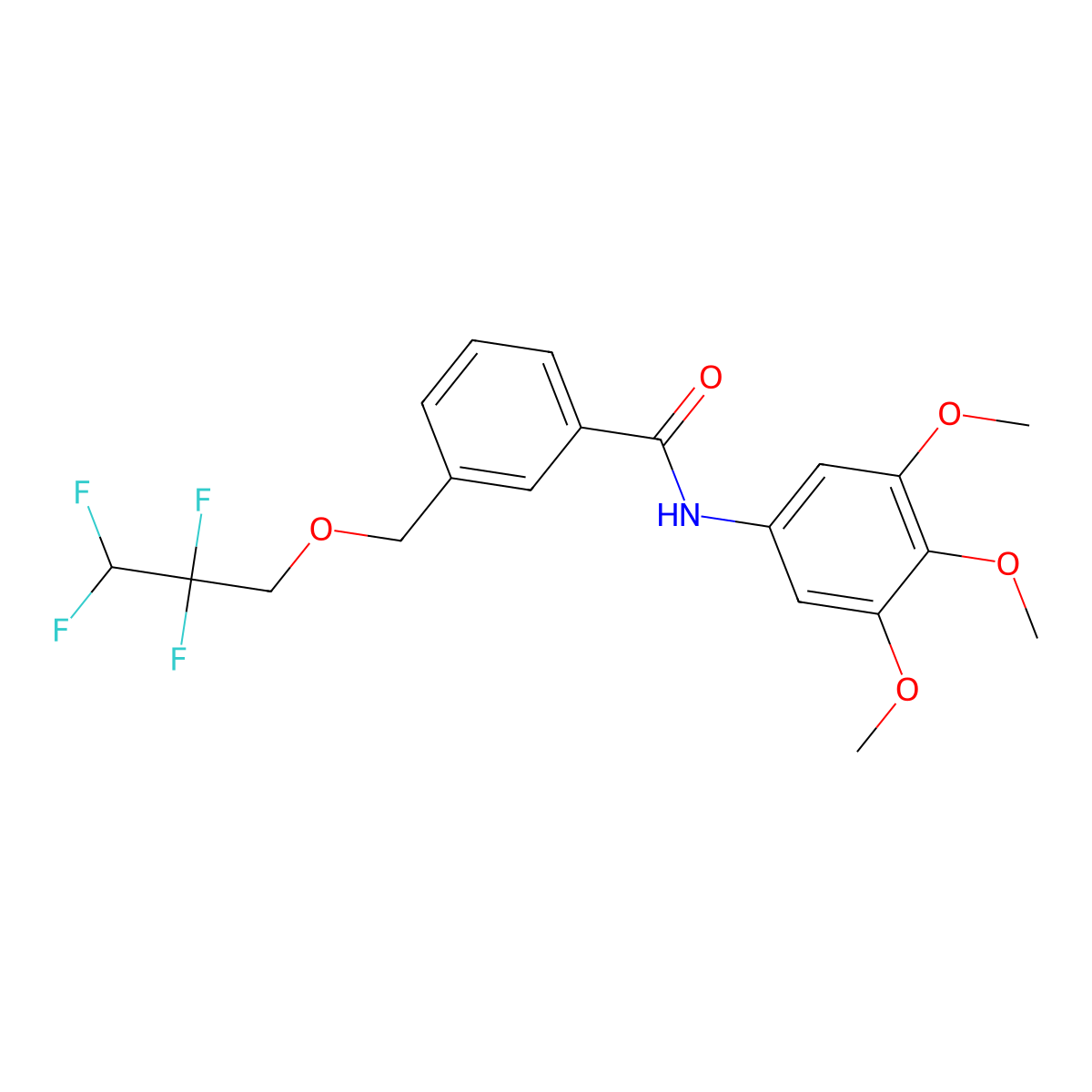 3-[(2,2,3,3-tetrafluoropropoxy)methyl]-N-(3,4,5-trimethoxyphenyl)benzamide molecular structure, CAS 438464-59-6