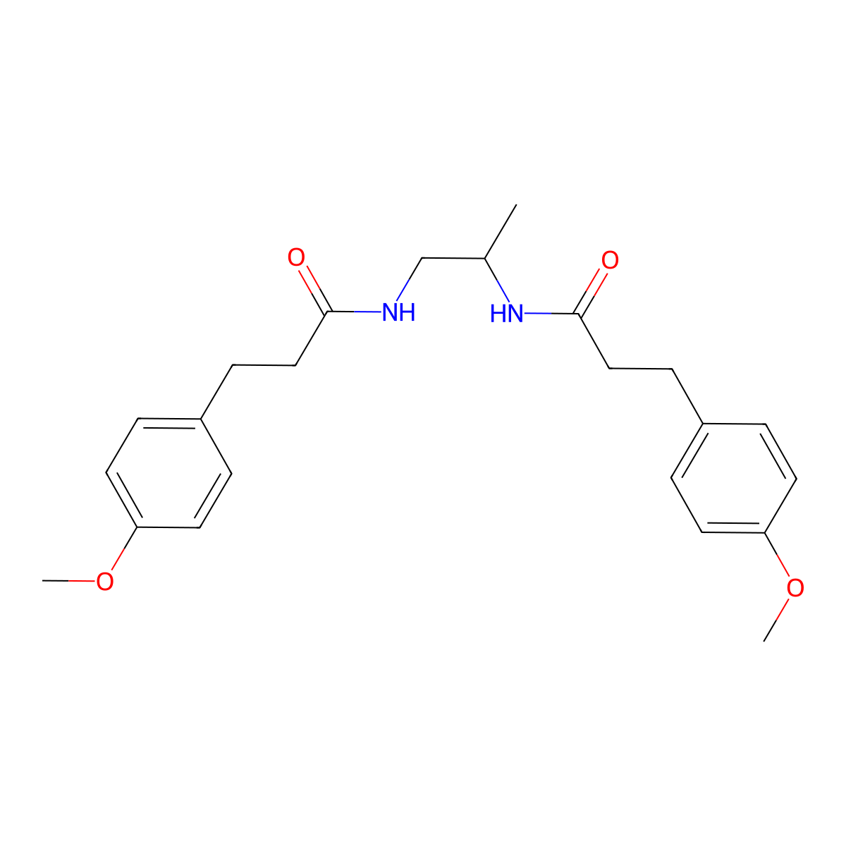 3-(4-methoxyphenyl)-N-[2-[3-(4-methoxyphenyl)propanoylamino]propyl]propanamide molecular structure, CAS 438464-69-8