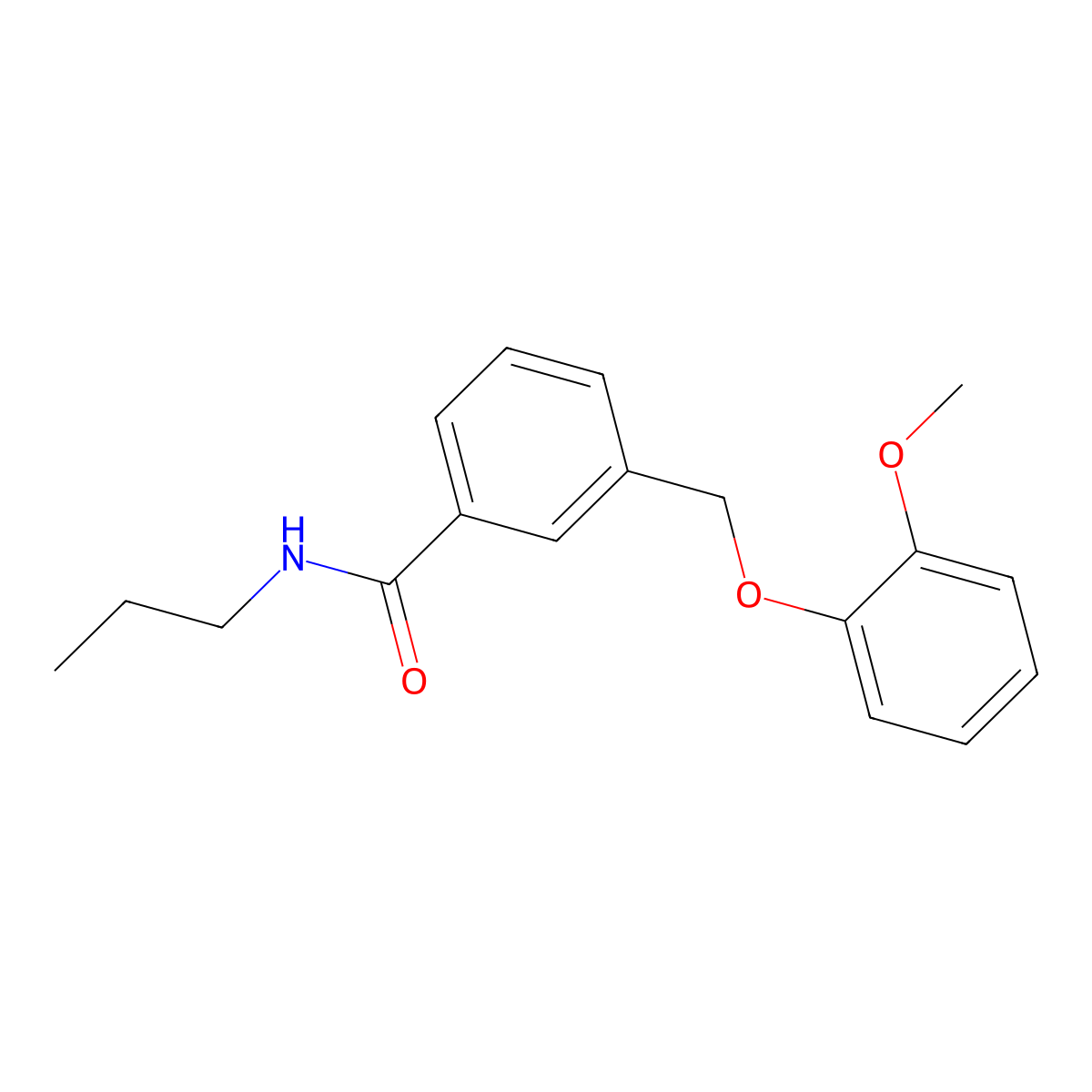 3-[(2-methoxyphenoxy)methyl]-N-propylbenzamide molecular structure, CAS 438464-78-9
