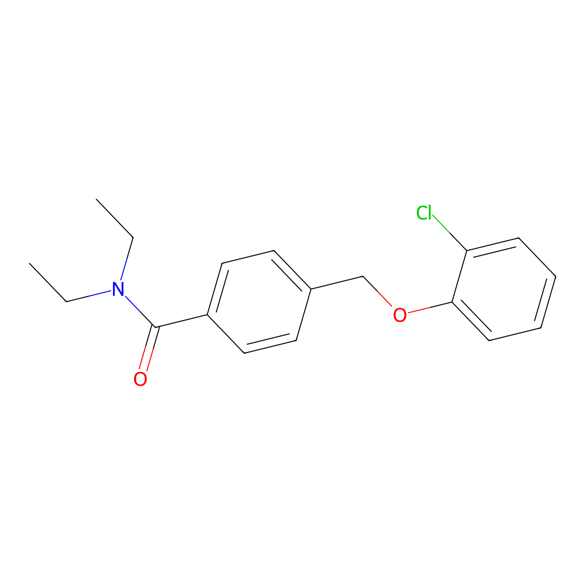 4-[(2-chlorophenoxy)methyl]-N,N-diethylbenzamide molecular structure, CAS 438464-79-0
