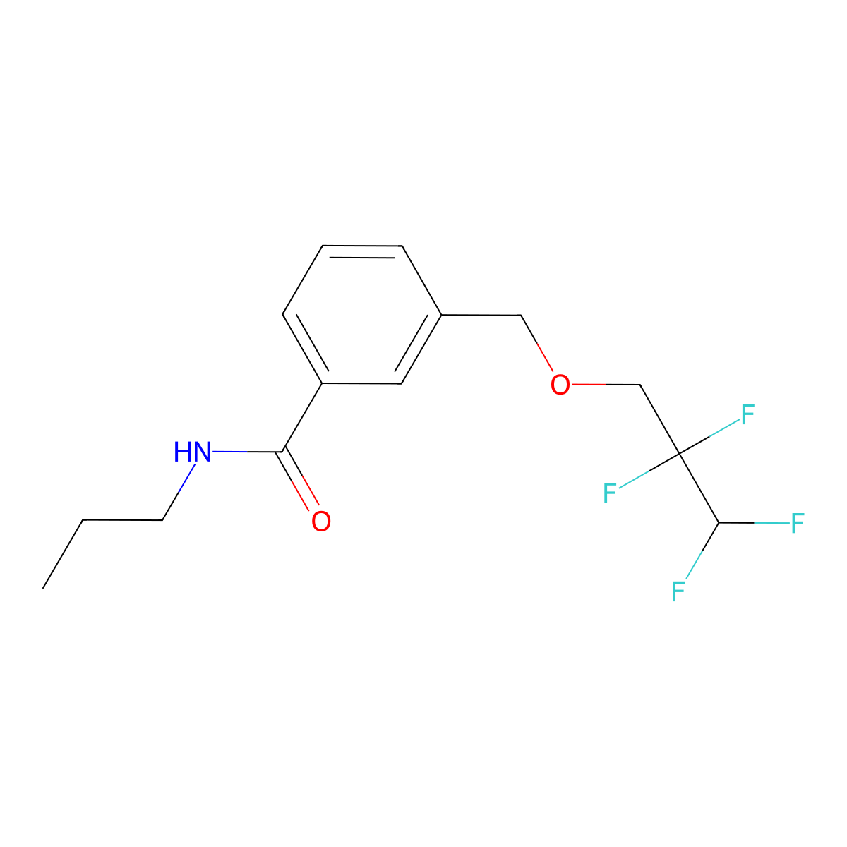 N-propyl-3-[(2,2,3,3-tetrafluoropropoxy)methyl]benzamide molecular structure, CAS 438464-83-6