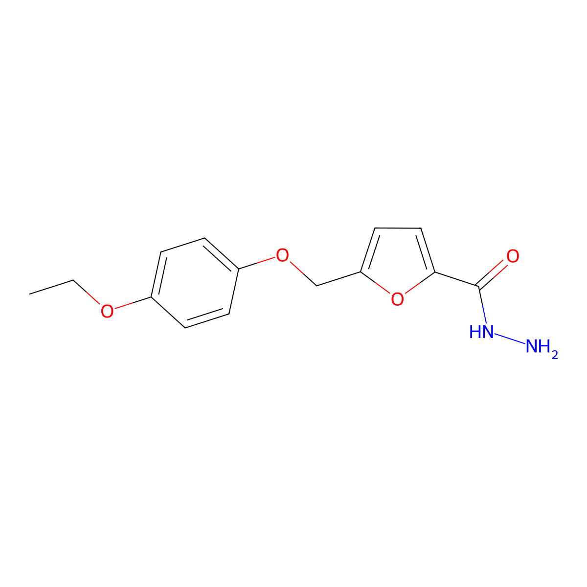 5-[(4-Ethoxyphenoxy)methyl]furan-2-carbohydrazide molecular structure, CAS 438464-88-1