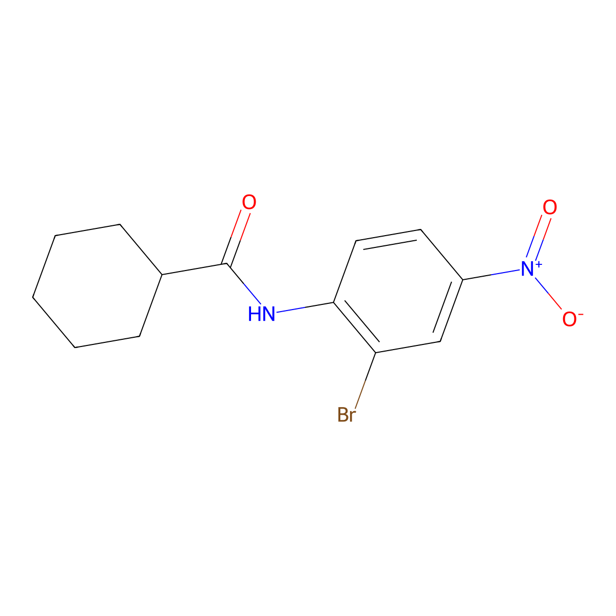 N-(2-bromo-4-nitrophenyl)cyclohexanecarboxamide molecular structure, CAS 438464-93-8