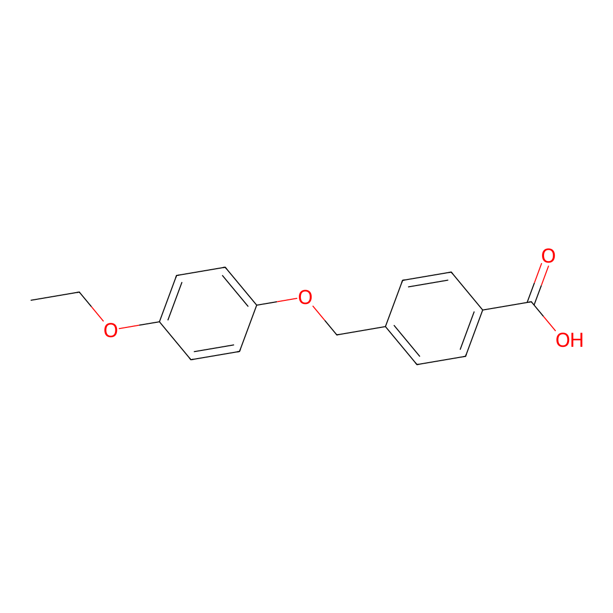 4-[(4-Ethoxyphenoxy)methyl]benzoic acid molecular structure, CAS 438464-97-2