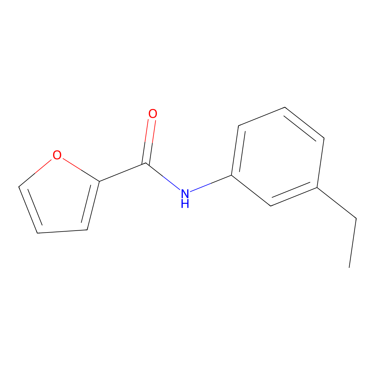 N-(3-ethylphenyl)furan-2-carboxamide molecular structure, CAS 438465-08-8
