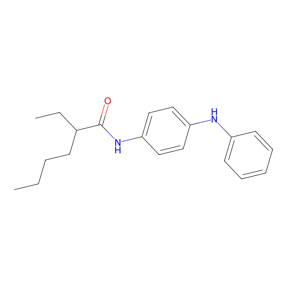 N-(4-anilinophenyl)-2-ethylhexanamide molecular structure, CAS 438465-21-5