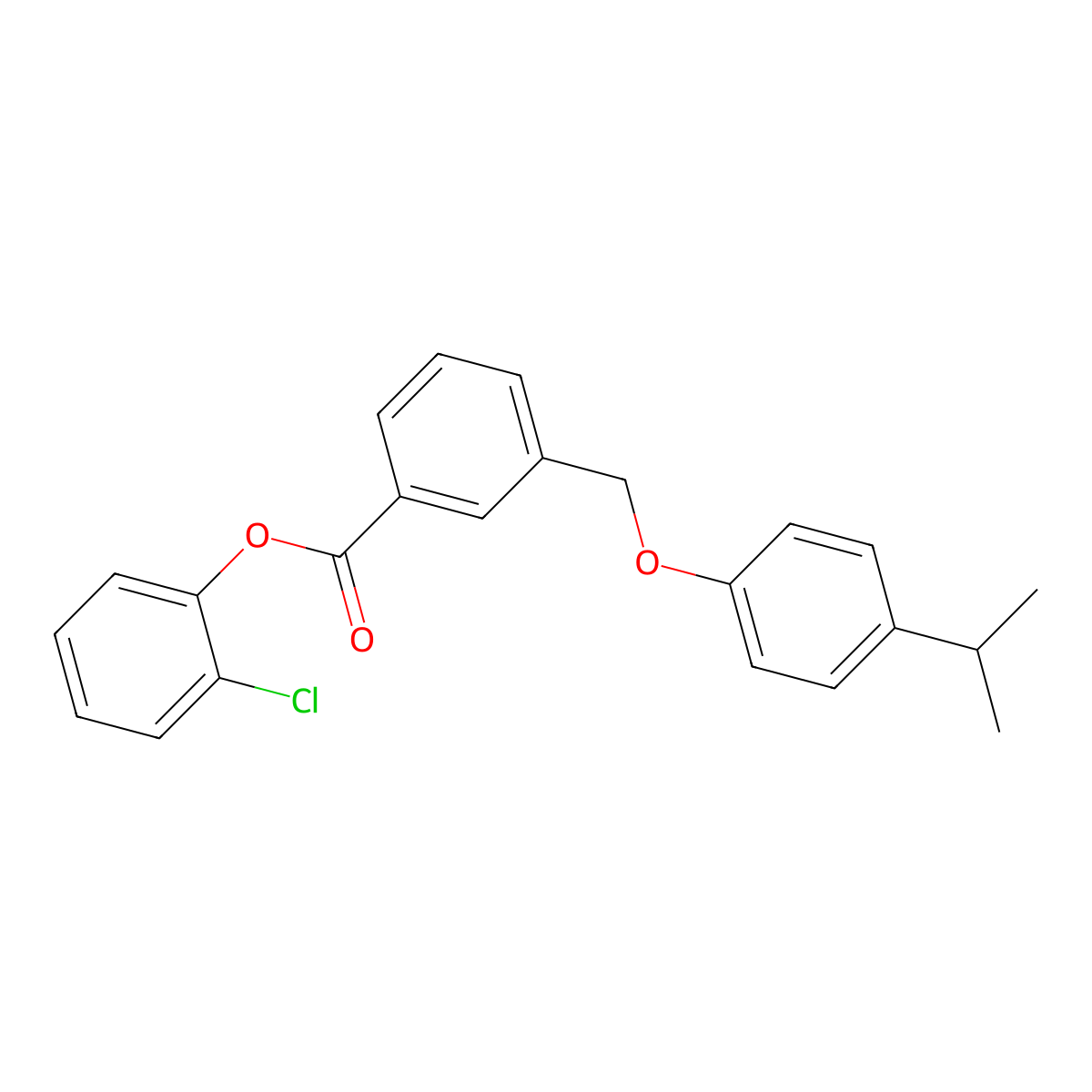 2-Chlorophenyl 3-[(4-isopropylphenoxy)methyl]benzoate molecular structure, CAS 438465-31-7