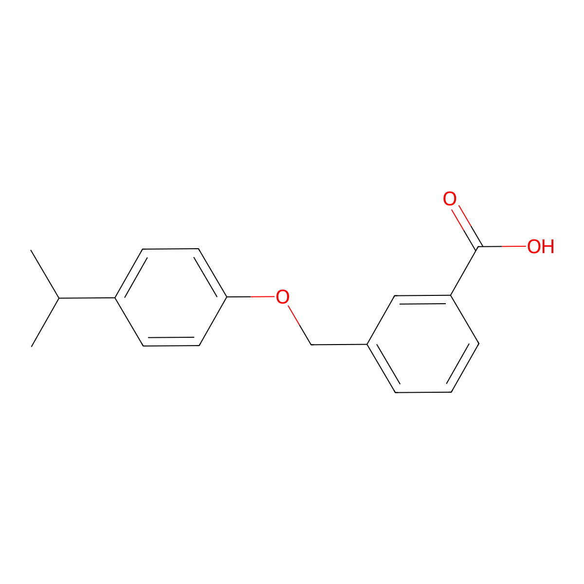 3-((4-Isopropylphenoxy)methyl)benzoic acid molecular structure, CAS 438465-41-9