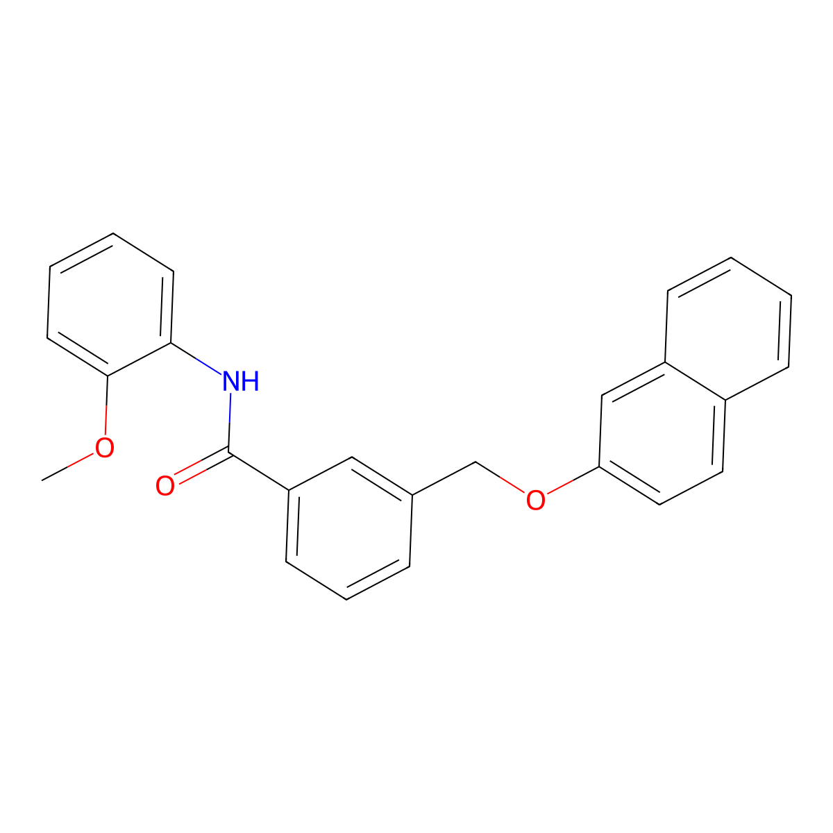 N-(2-methoxyphenyl)-3-[(2-naphthyloxy)methyl]benzamide molecular structure, CAS 438465-58-8