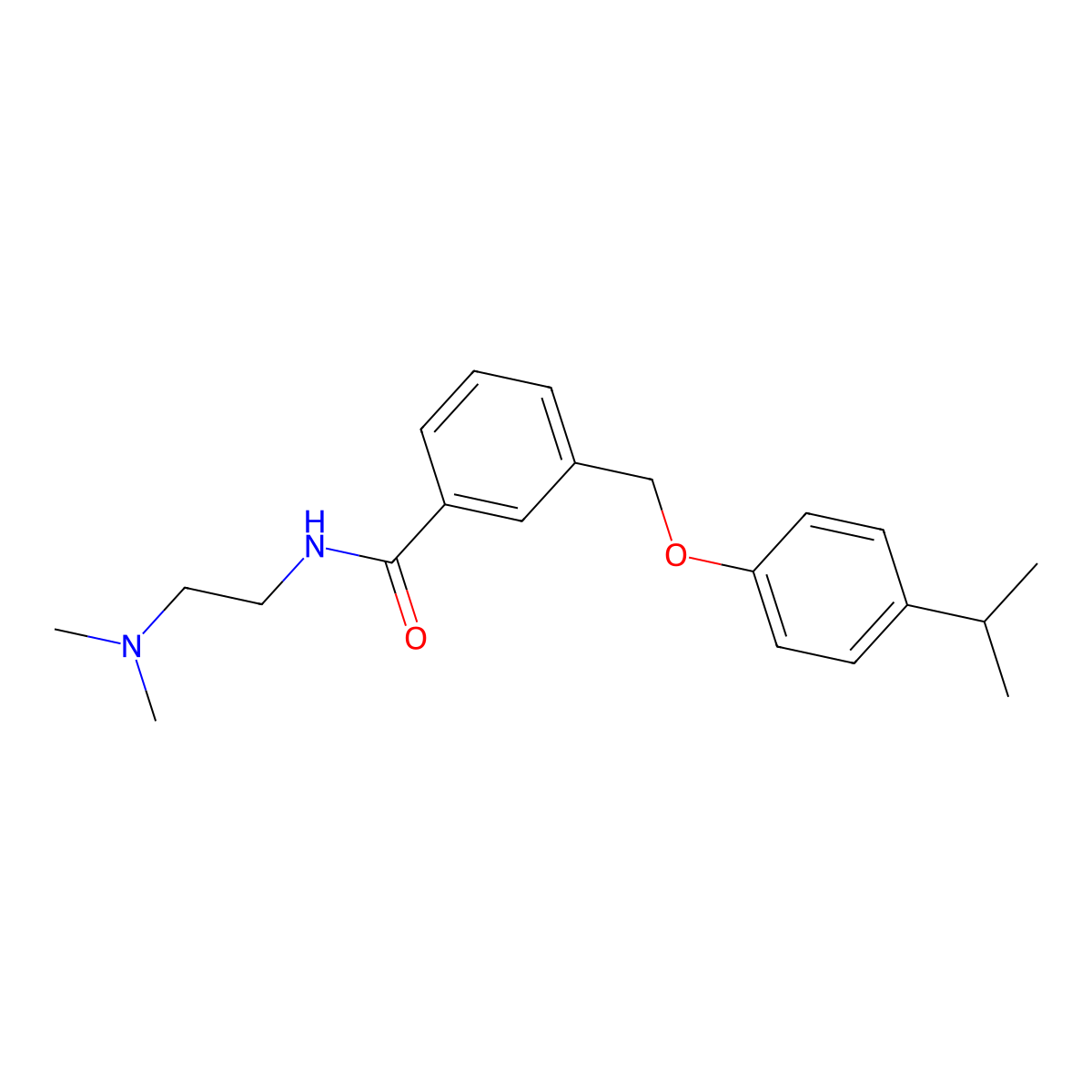 N-[2-(dimethylamino)ethyl]-3-[(4-isopropylphenoxy)methyl]benzamide molecular structure, CAS 438465-98-6