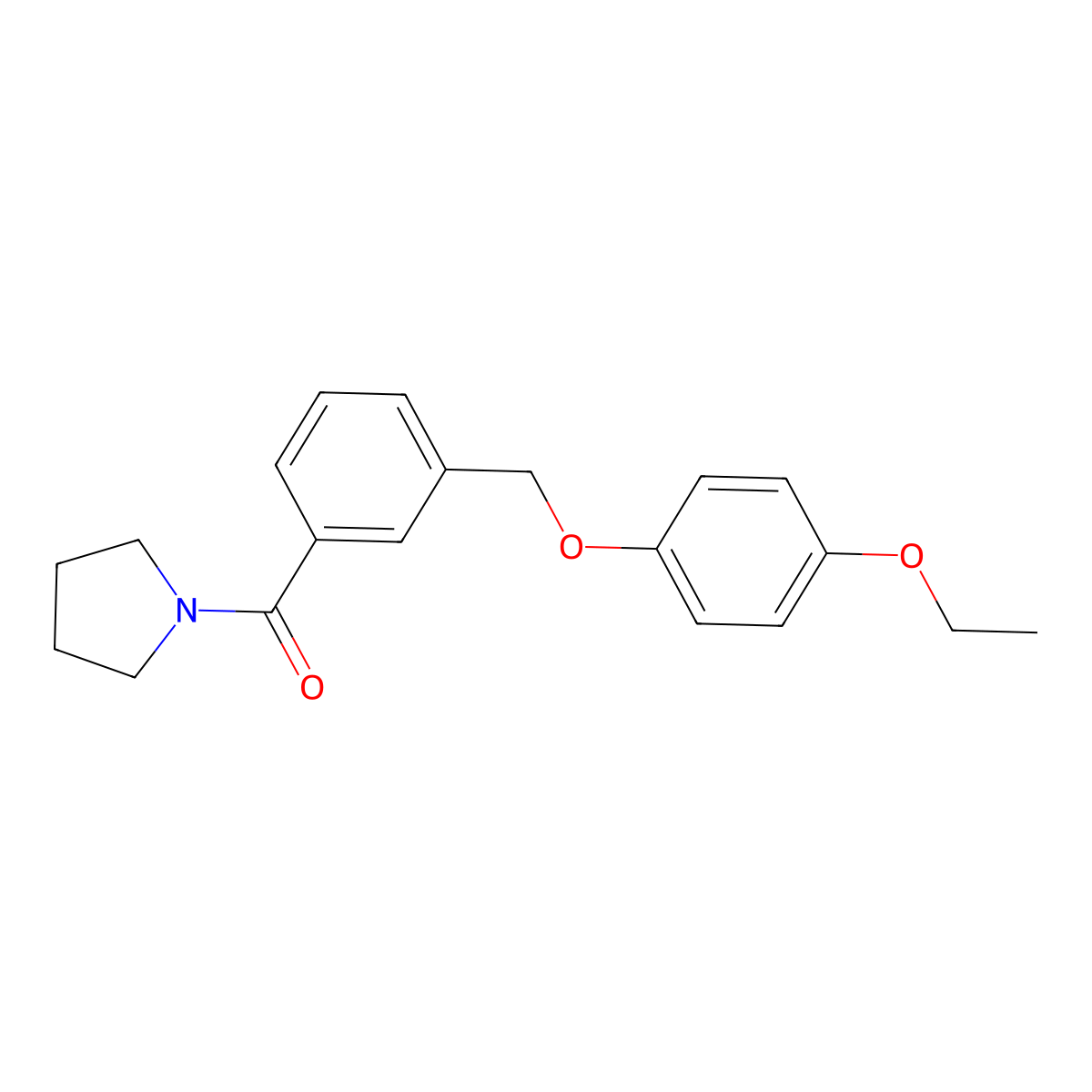 1-{3-[(4-Ethoxyphenoxy)methyl]benzoyl}pyrrolidine molecular structure, CAS 438466-05-8