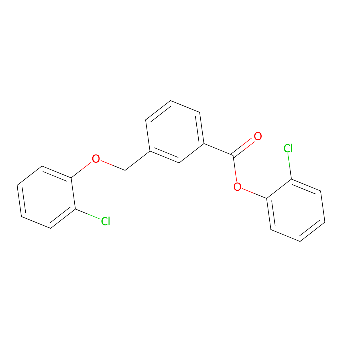 2-Chlorophenyl 3-[(2-chlorophenoxy)methyl]benzoate molecular structure, CAS 438466-07-0