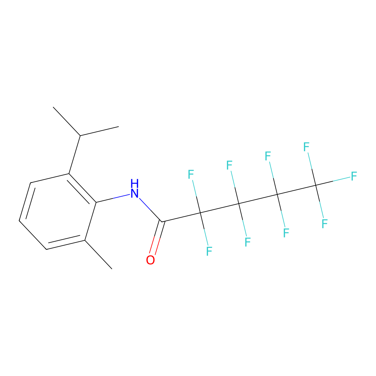 2,2,3,3,4,4,5,5,5-nonafluoro-N-(2-isopropyl-6-methylphenyl)pentanamide molecular structure, CAS 438466-22-9