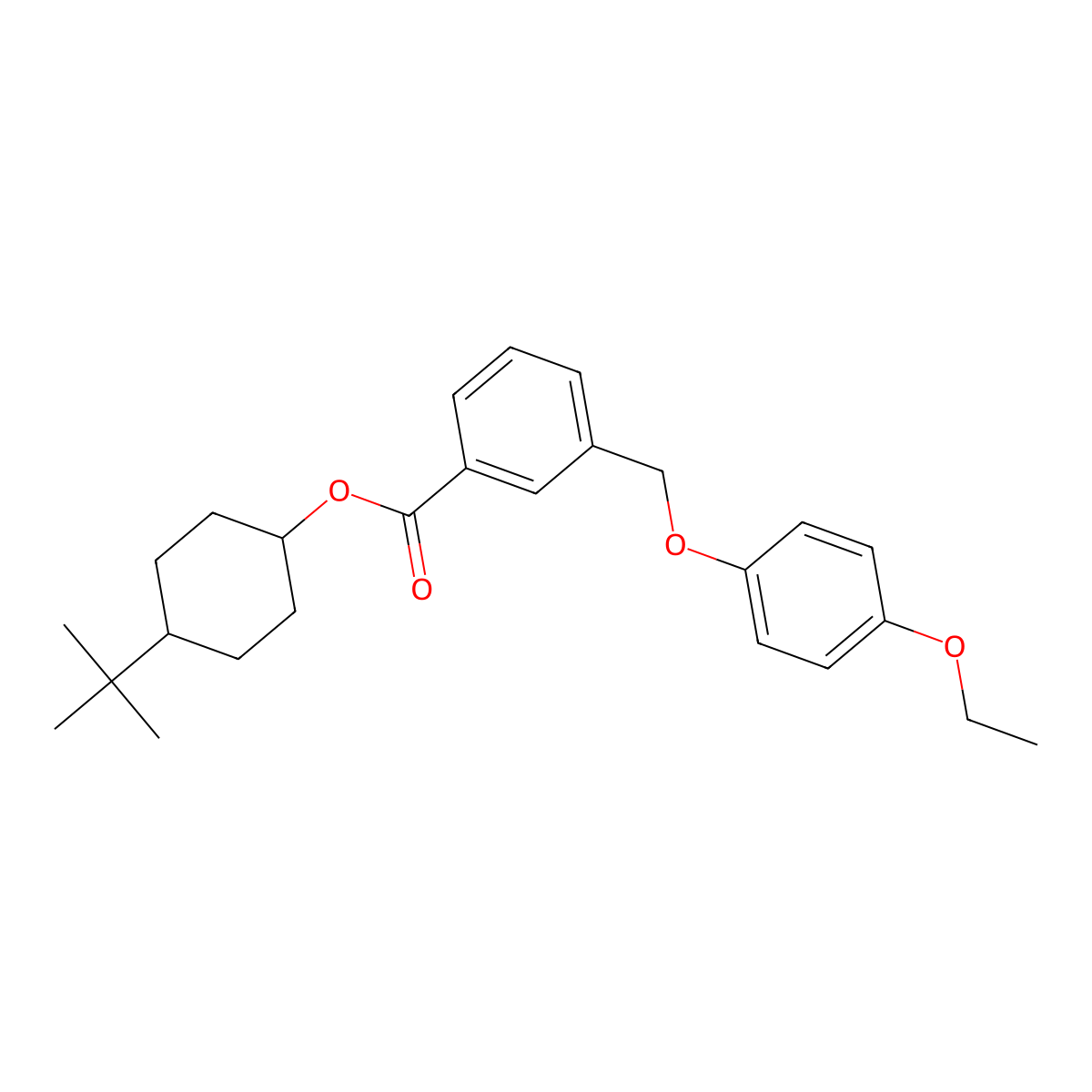 4-Tert-butylcyclohexyl 3-[(4-ethoxyphenoxy)methyl]benzoate molecular structure, CAS 438466-24-1