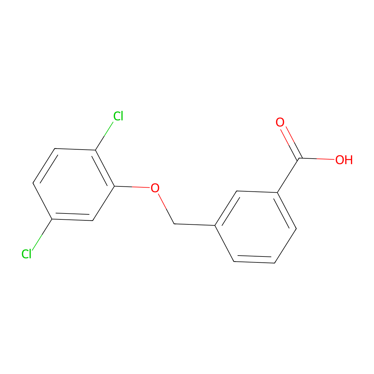 3-[(2,5-Dichlorophenoxy)methyl]benzoic acid molecular structure, CAS 438466-28-5