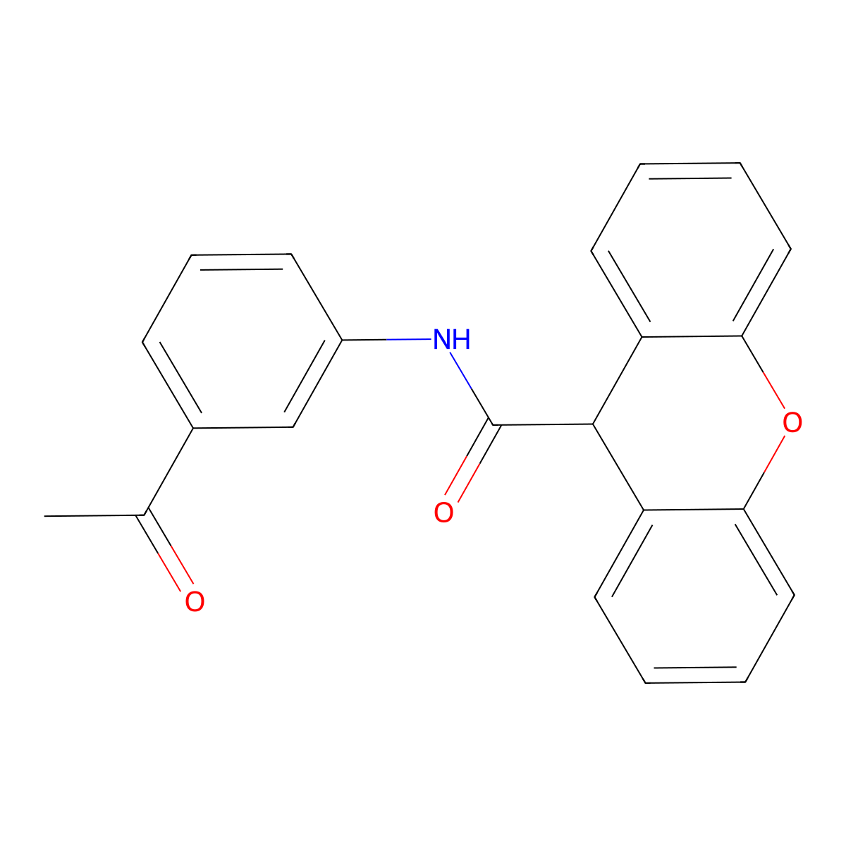 N-(3-acetylphenyl)-9H-xanthene-9-carboxamide molecular structure, CAS 438466-47-8