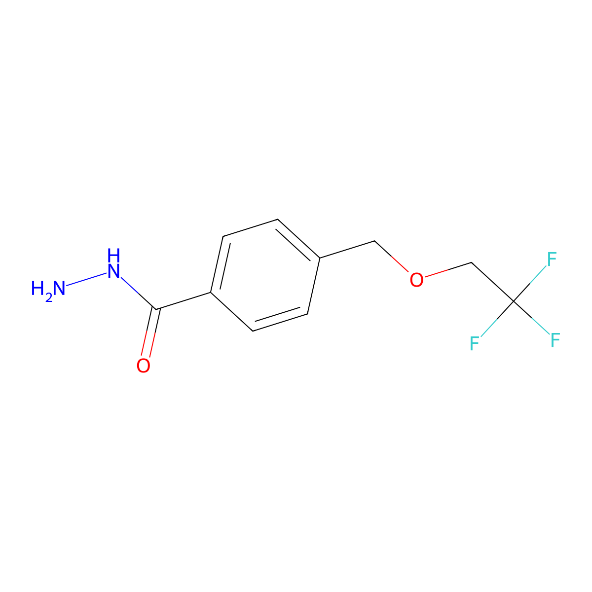 4-[(2,2,2-Trifluoroethoxy)methyl]benzohydrazide molecular structure, CAS 438466-57-0
