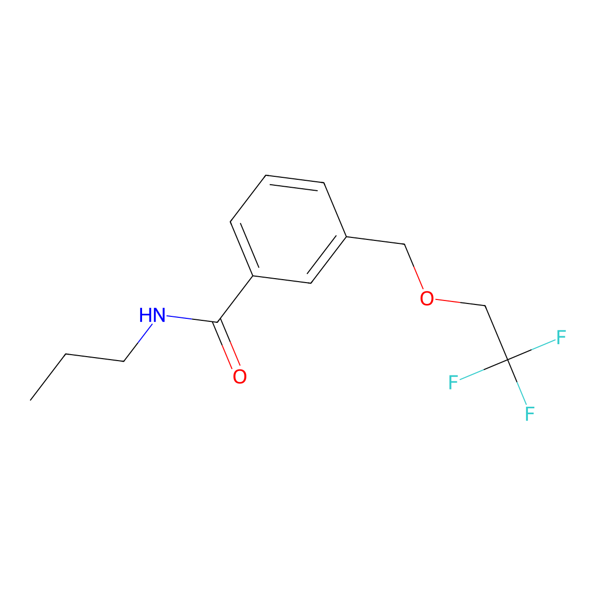 N-propyl-3-[(2,2,2-trifluoroethoxy)methyl]benzamide molecular structure, CAS 438466-64-9