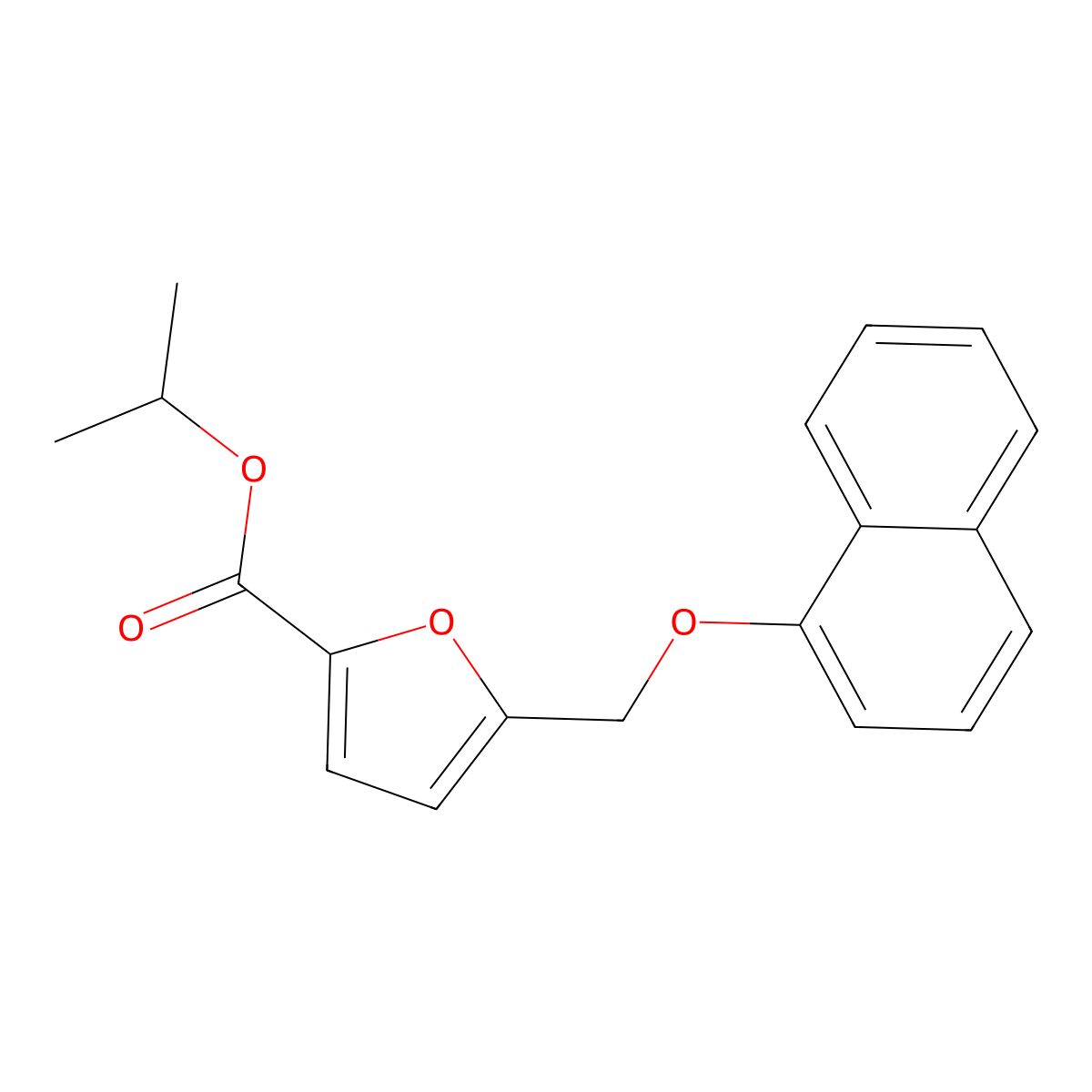 Propan-2-yl 5-[(naphthalen-1-yloxy)methyl]furan-2-carboxylate molecular structure, CAS 438466-83-2