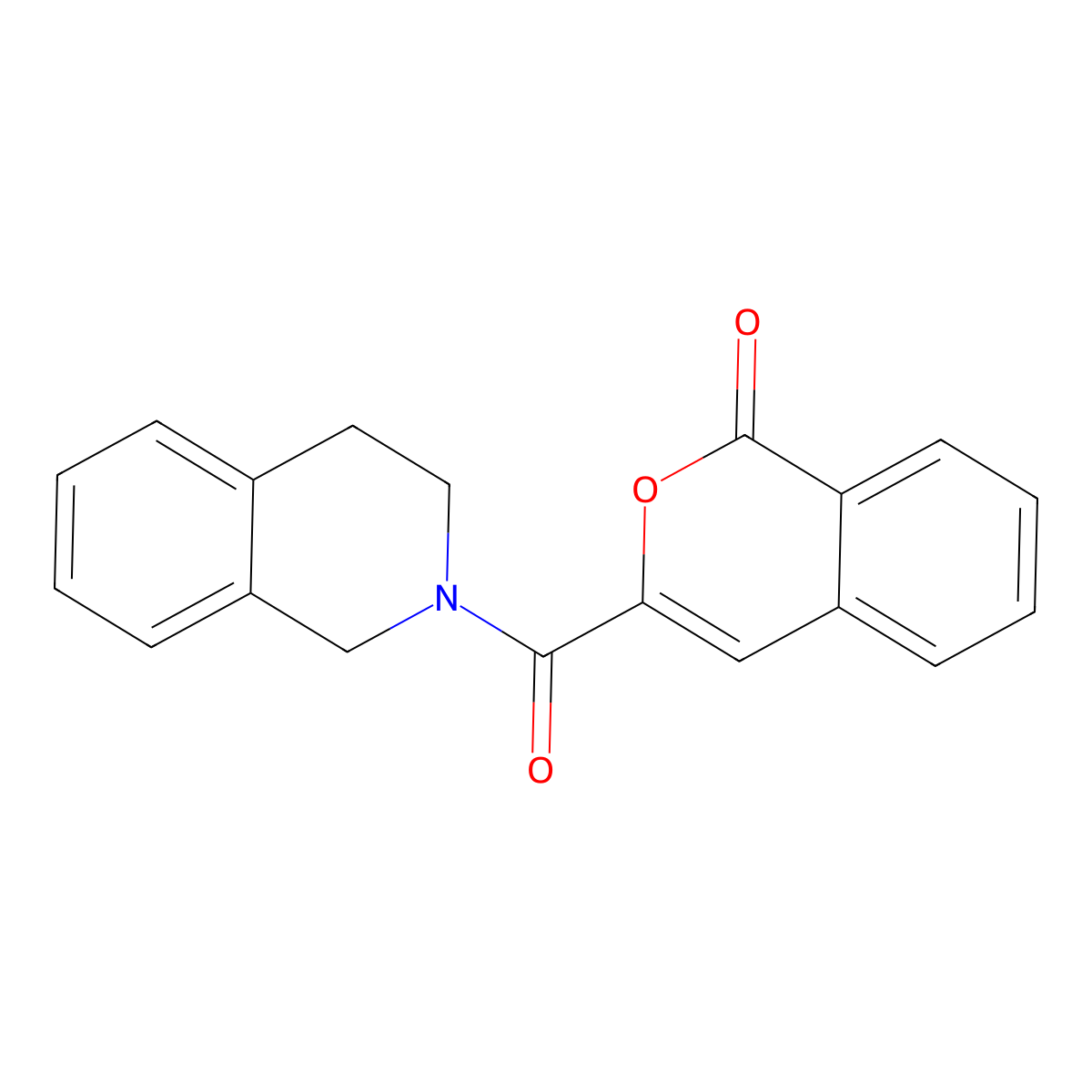 3-(3,4-dihydro-2(1H)-isoquinolinylcarbonyl)-1H-isochromen-1-one molecular structure, CAS 438466-84-3