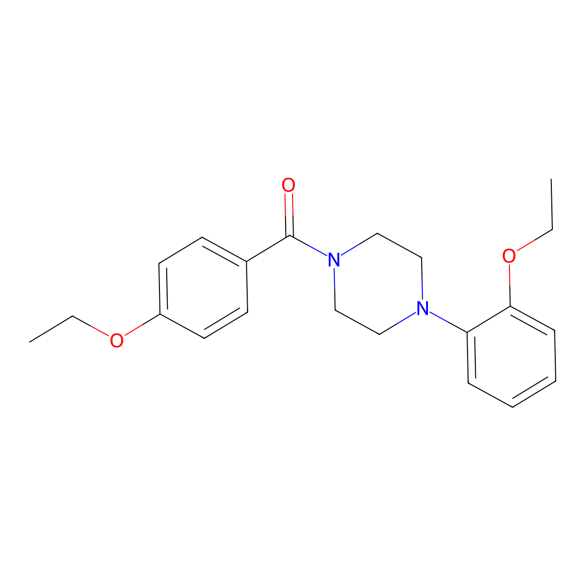 1-(4-Ethoxybenzoyl)-4-(2-ethoxyphenyl)piperazine molecular structure, CAS 438467-14-2
