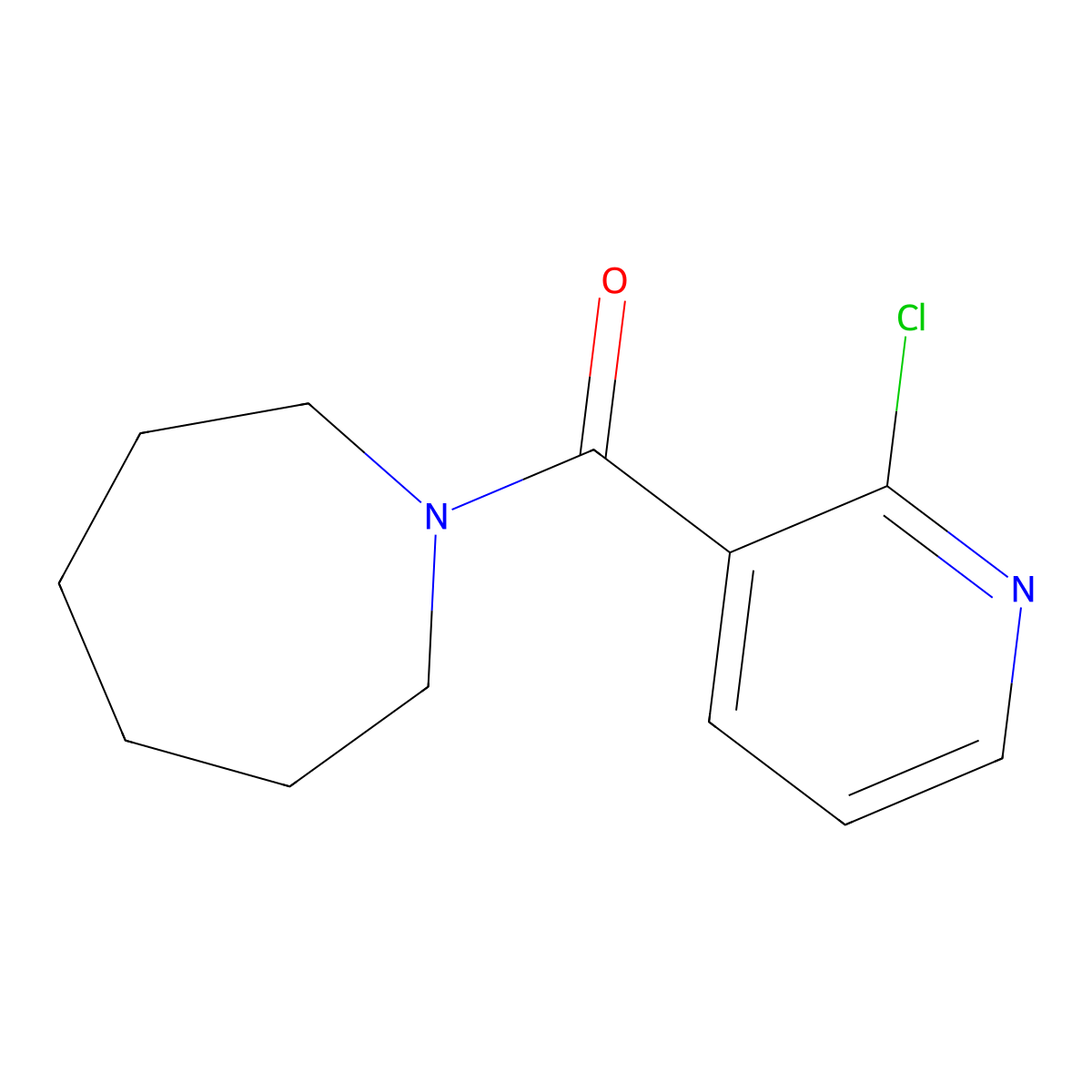 Azepan-1-yl(2-chloropyridin-3-yl)methanone molecular structure, CAS 438467-27-7