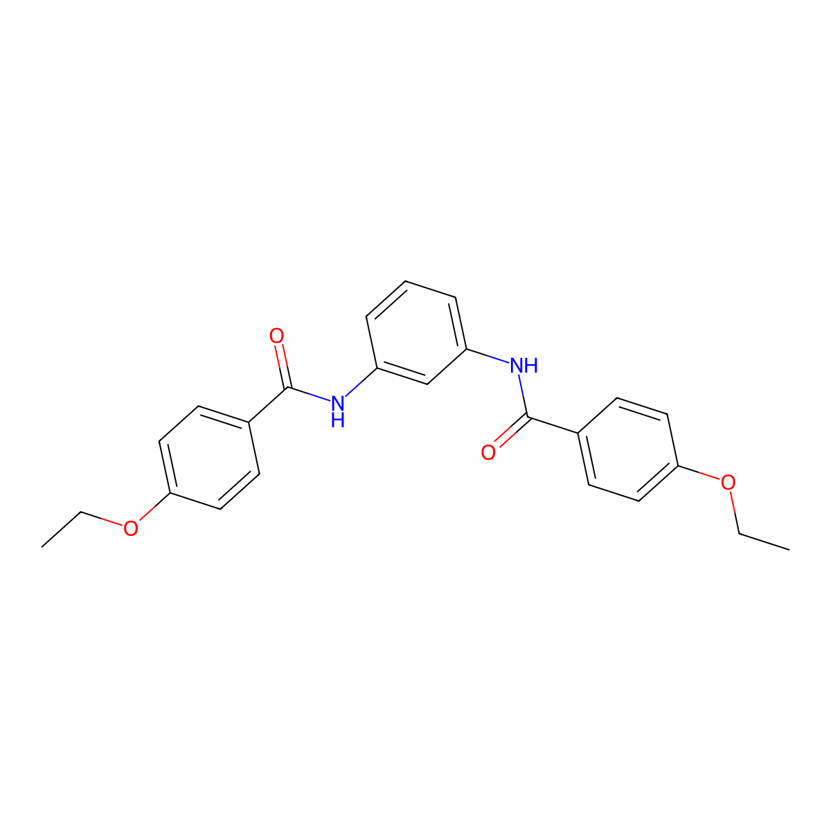 4-ethoxy-N-[3-[(4-ethoxybenzoyl)amino]phenyl]benzamide molecular structure, CAS 438467-55-1